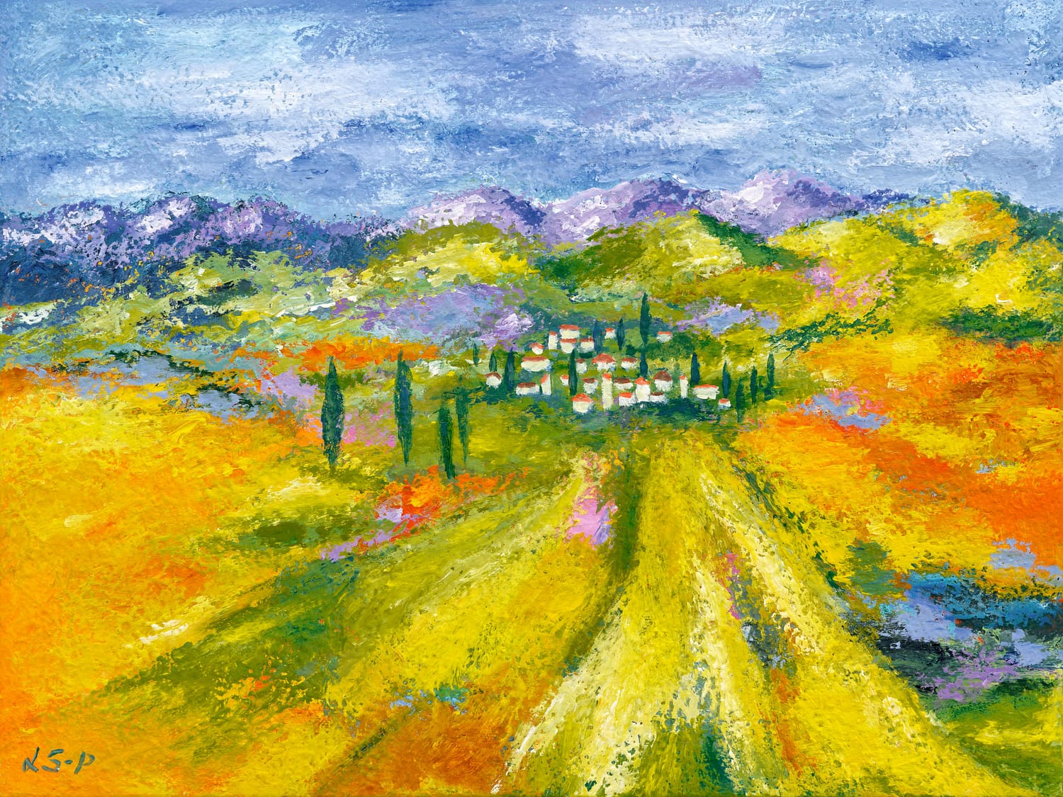 Lene Schmidt-Petersen: "Provence" (80x60 cm)