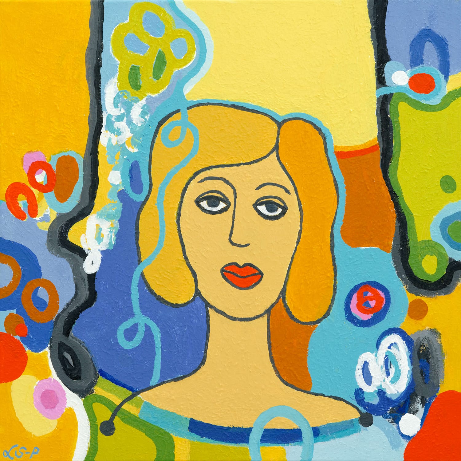 Lene Schmidt-Petersen: "Dina" (50 x 50 cm)