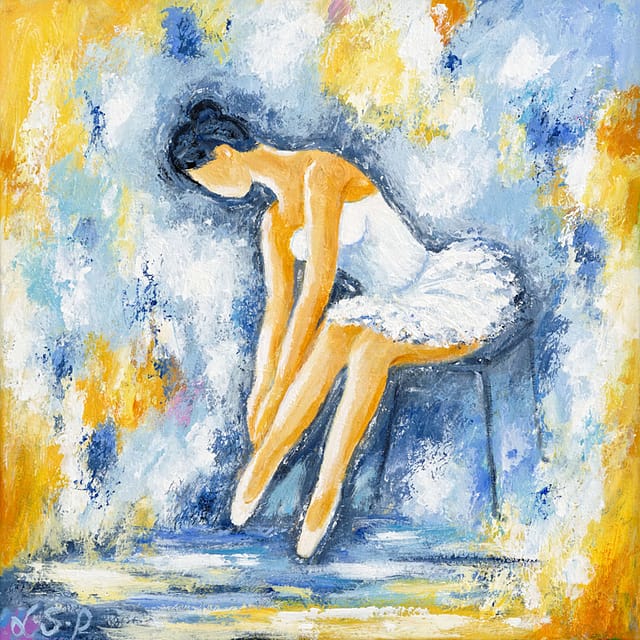Lene Schmidt-Petersen: "Ballerina" (40 x 40 cm)