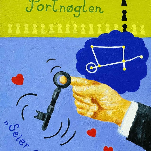 Lene Schmidt-Petersen: "Portnøglen" (30x40 cm)