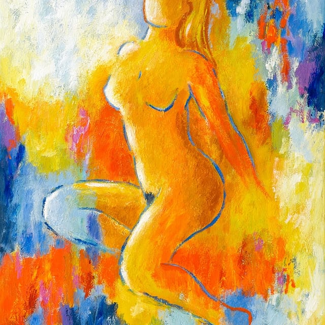 Lene Schmidt-Petersen: "Nude on a hot evening" (60 x 80 cm)